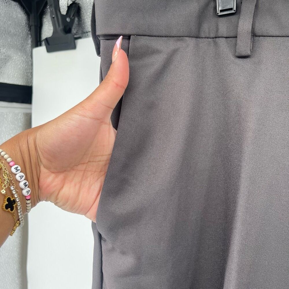 Amazon Essentials Men’s Grey Flat Front Straight … - image 7